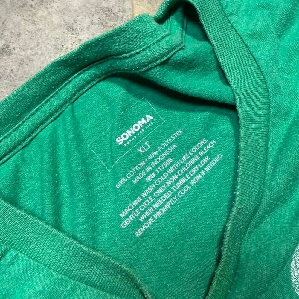 Sonoma Men's Green T-shirt - Picture 2 of 5